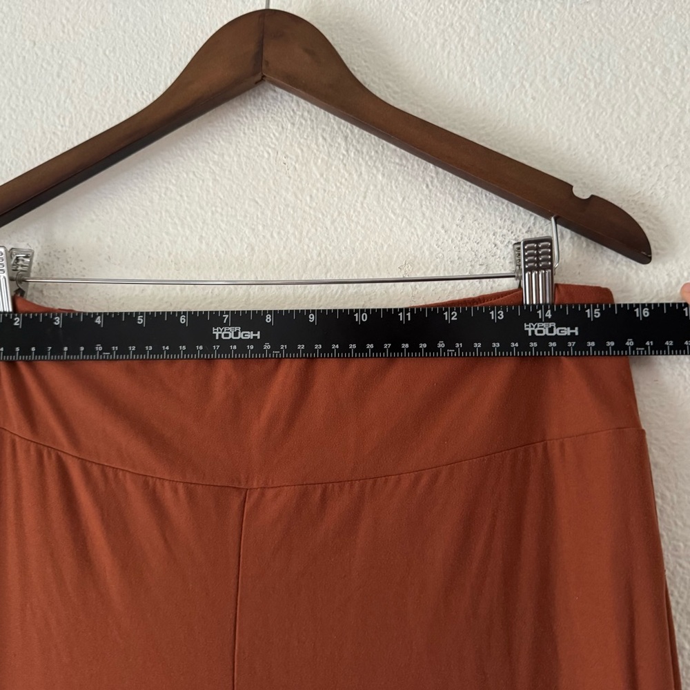 Boho Rust Buttery Soft Flare Leggings High Waisted Wide Leg XL Cozy Athleisure - Picture 8 of 14